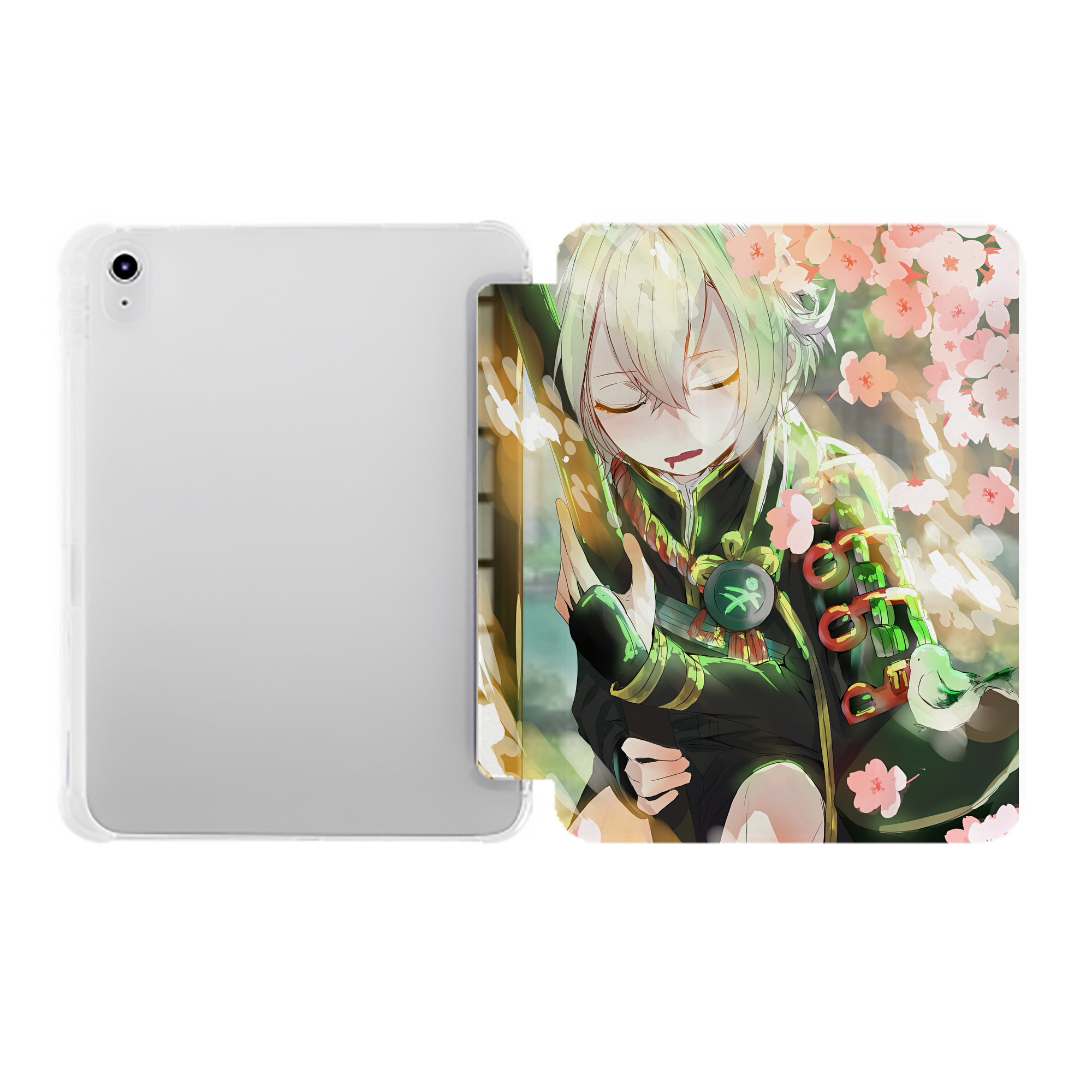 （画像用） 刀剣乱舞 Touken Ranbu IPad ケース ペン収納付き 三つ折りスタンド PUレザー×シリコン 対応機種9.5/10.5/10.9インチ